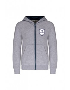 sweat zippé enfant gris