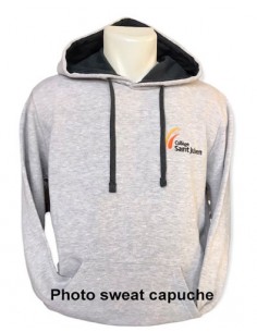 SWEATSHIRT CAPUCHE CONTRASTEE HOMME - Collège St Julien