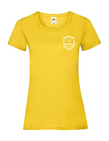 tee shirt femme sainte cécile coeur jaune
