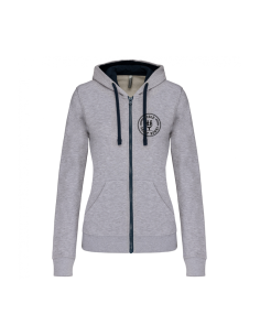 SWEAT ZIPPE CAPUCHE - FEMME - SAINT HENRI COEUR gris