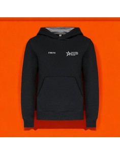 SWEAT CAPUCHE BICOLORE ST JO NOIR GRIS