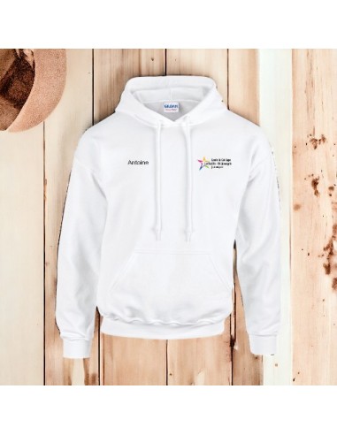 SWEAT CAPUCHE ST JO BLANC