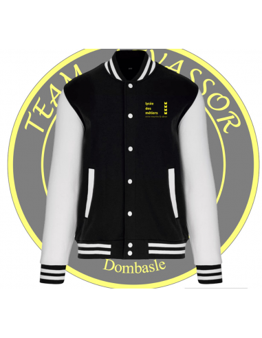 VESTE CAMPUS TEAM LEVASSOR NOIR BLANC COEUR