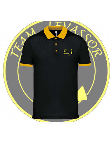 POLO TEAM LEVASSOR DOS JAUNE / NOIR