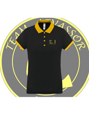 POLO TEAM LEVASSOR DOS JAUNE / NOIR