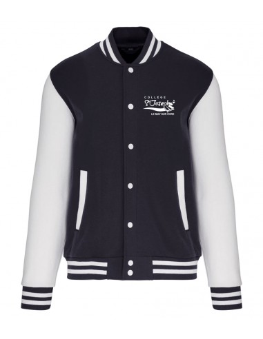 VESTE CAMPUS NAVY BLANC COEUR STJO 49122