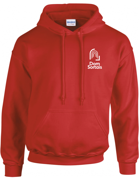SWEAT CAPUCHE ROUGE MANCHE
