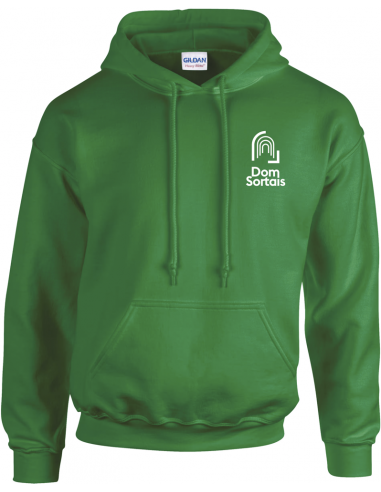 SWEAT CAPUCHE VERT MANCHE