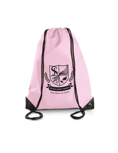 sac à cordelettes STJO ST HILAIRE DE CLISSON - rose pale