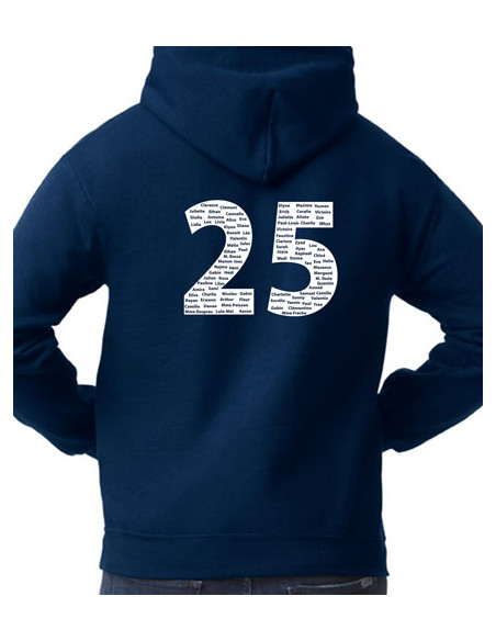 SWEAT CAPUCHE ENF BLEU NAVY DOS