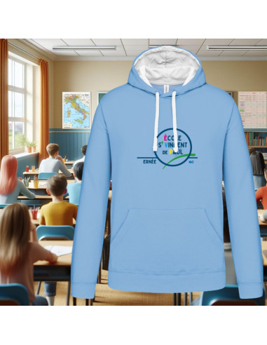 SWEAT CAPUCHE BICOLORE HOMME - SAINT...