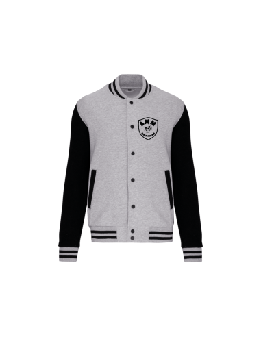Veste campus adulte gris noir AMM