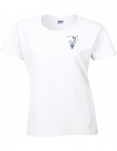 tee shirt blanc femme logo mono sillé