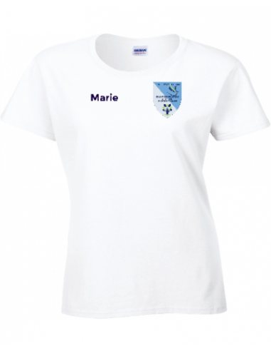 tee shirt femme prénom blanc couleur sillé